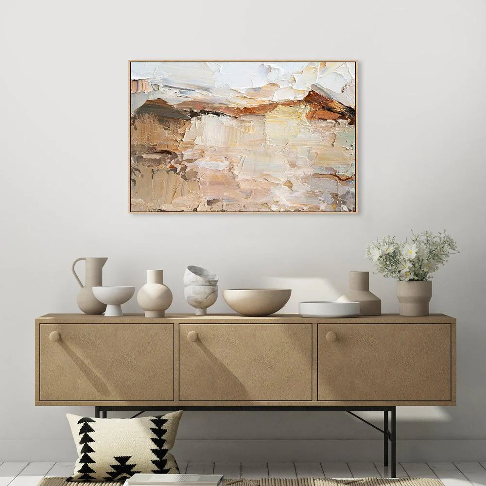 Nude and White Landscape , Hand-painted Canvas - Image 6
