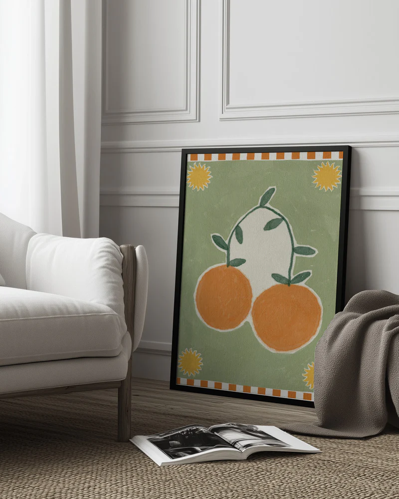 Orange Fruit On Green Background - Image 10