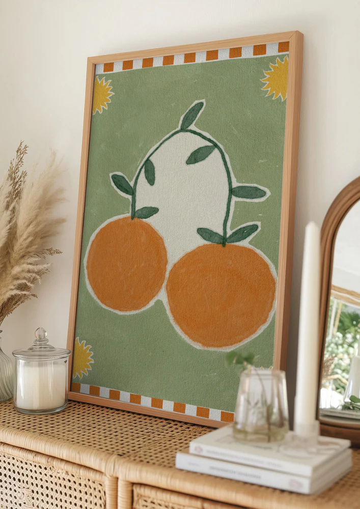 Orange Fruit On Green Background - Image 11