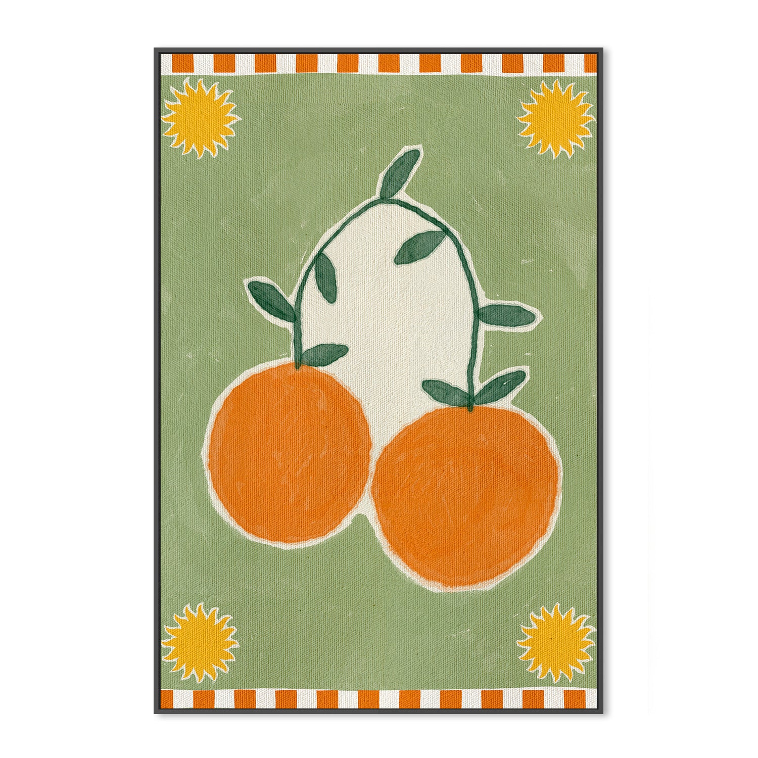 Orange Fruit On Green Background - Image 3