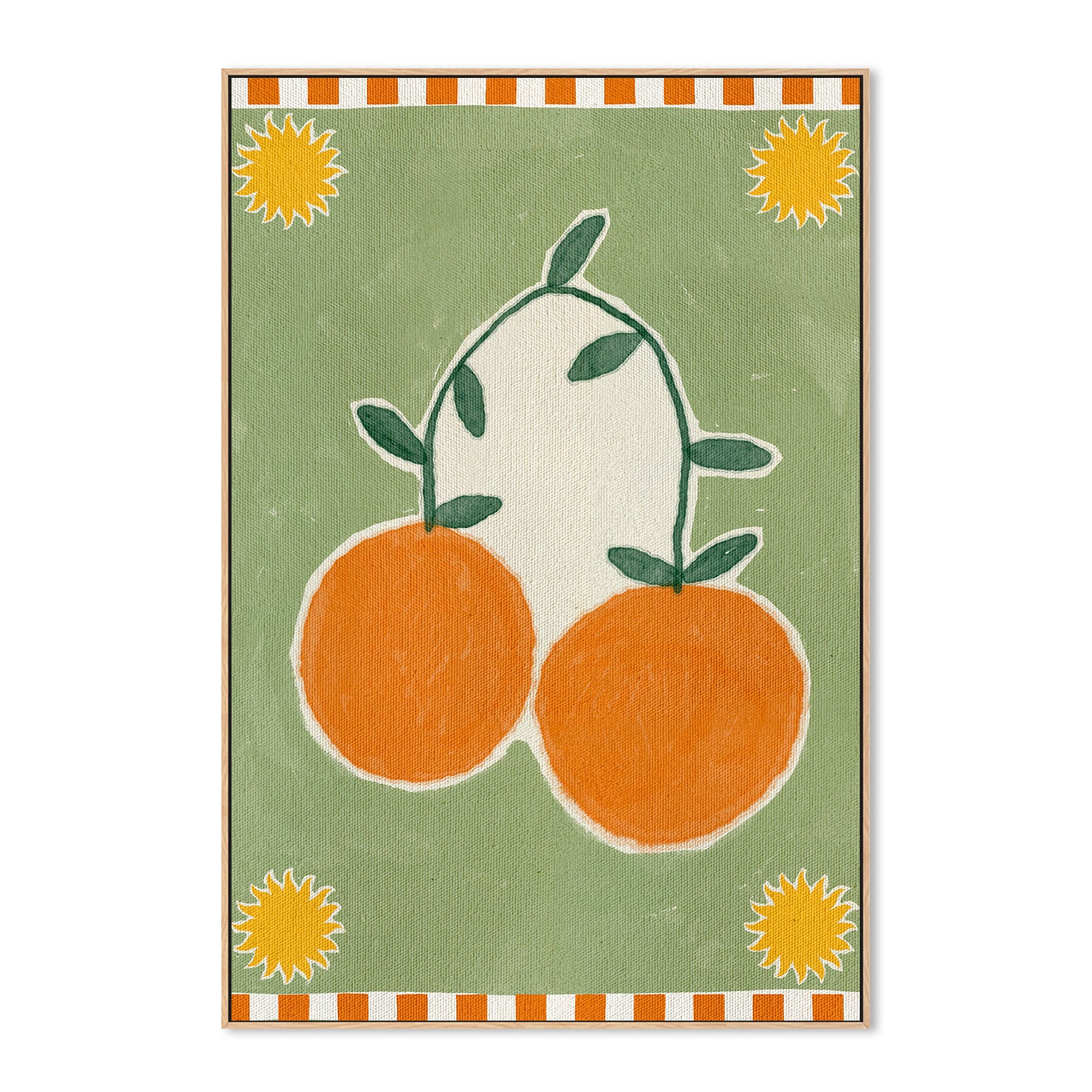 Orange Fruit On Green Background - Image 4