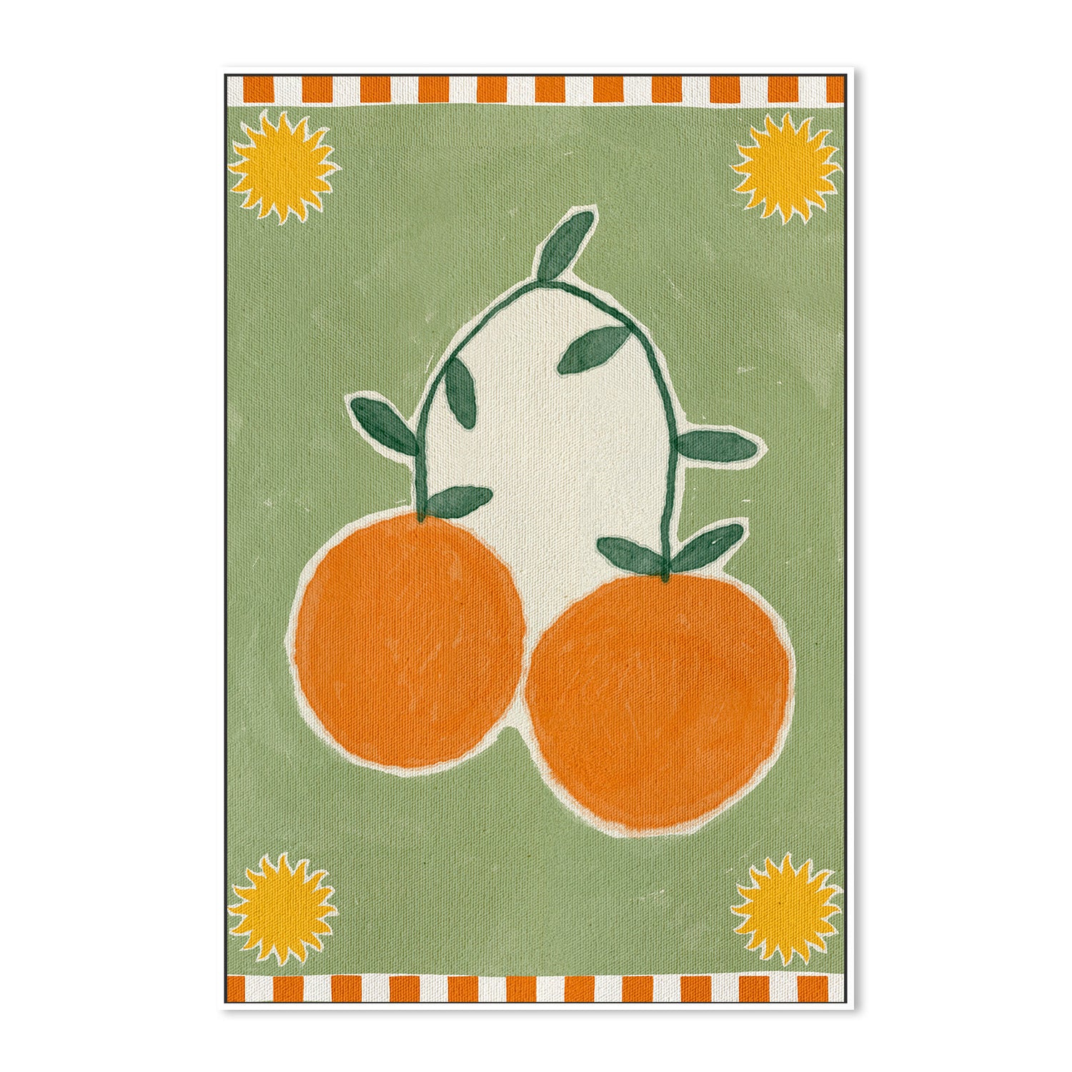 Orange Fruit On Green Background - Image 5