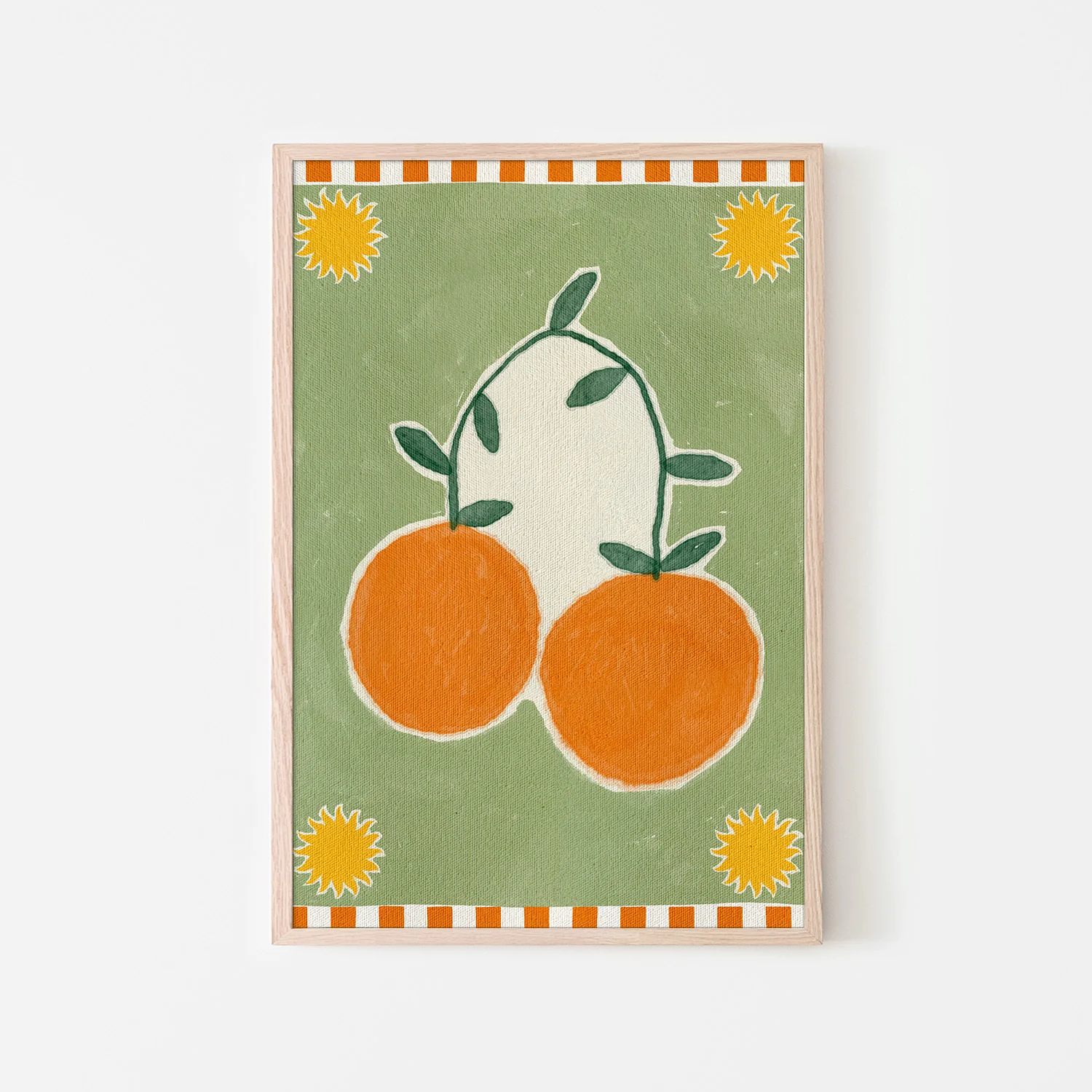 Orange Fruit On Green Background - Image 6