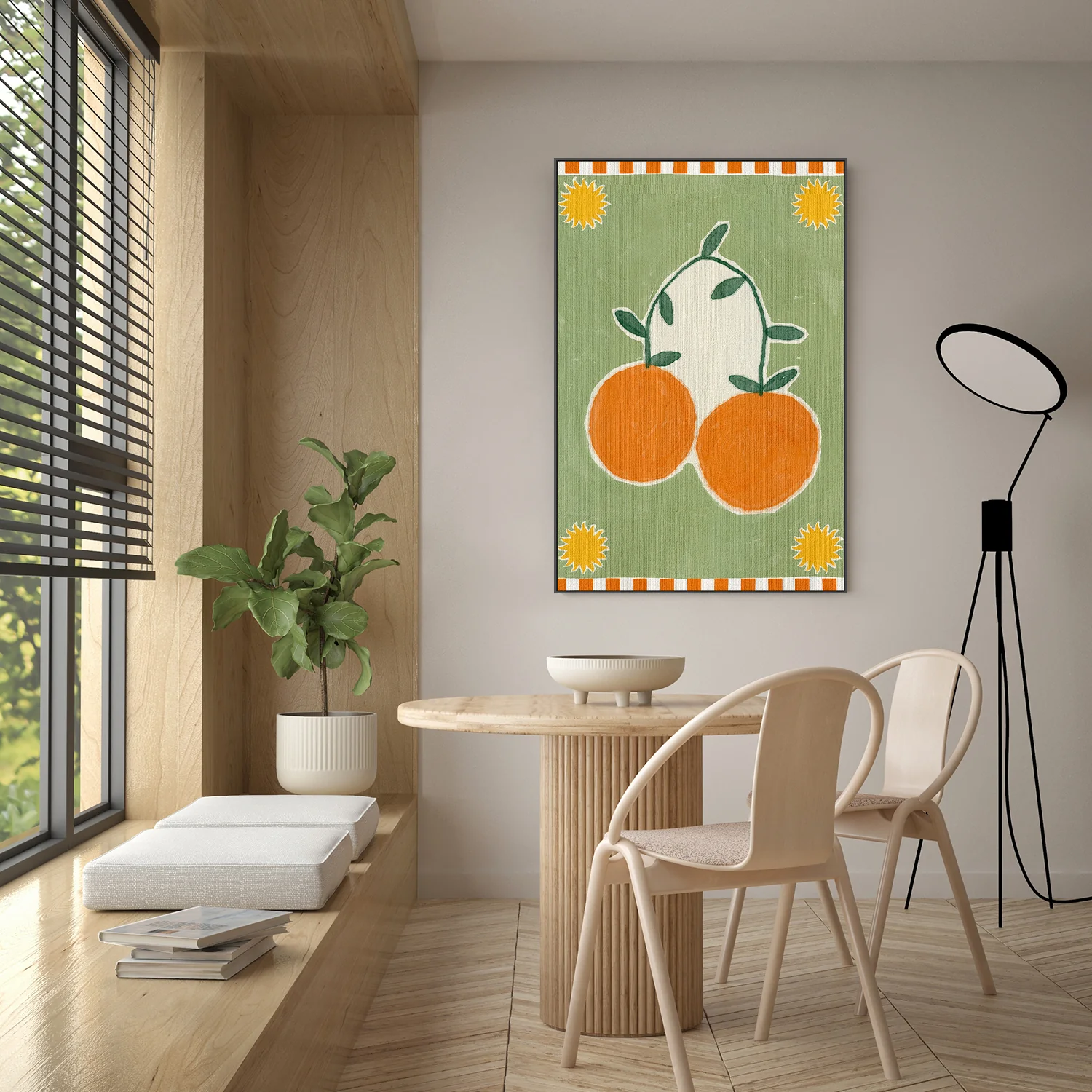 Orange Fruit On Green Background - Image 8
