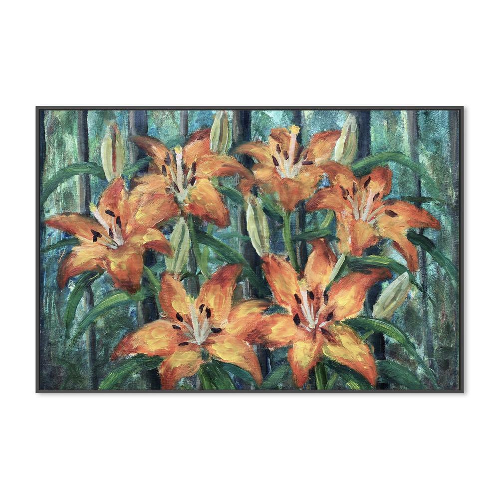 Orange Lilies, Hand-Painted Canvas - Image 3