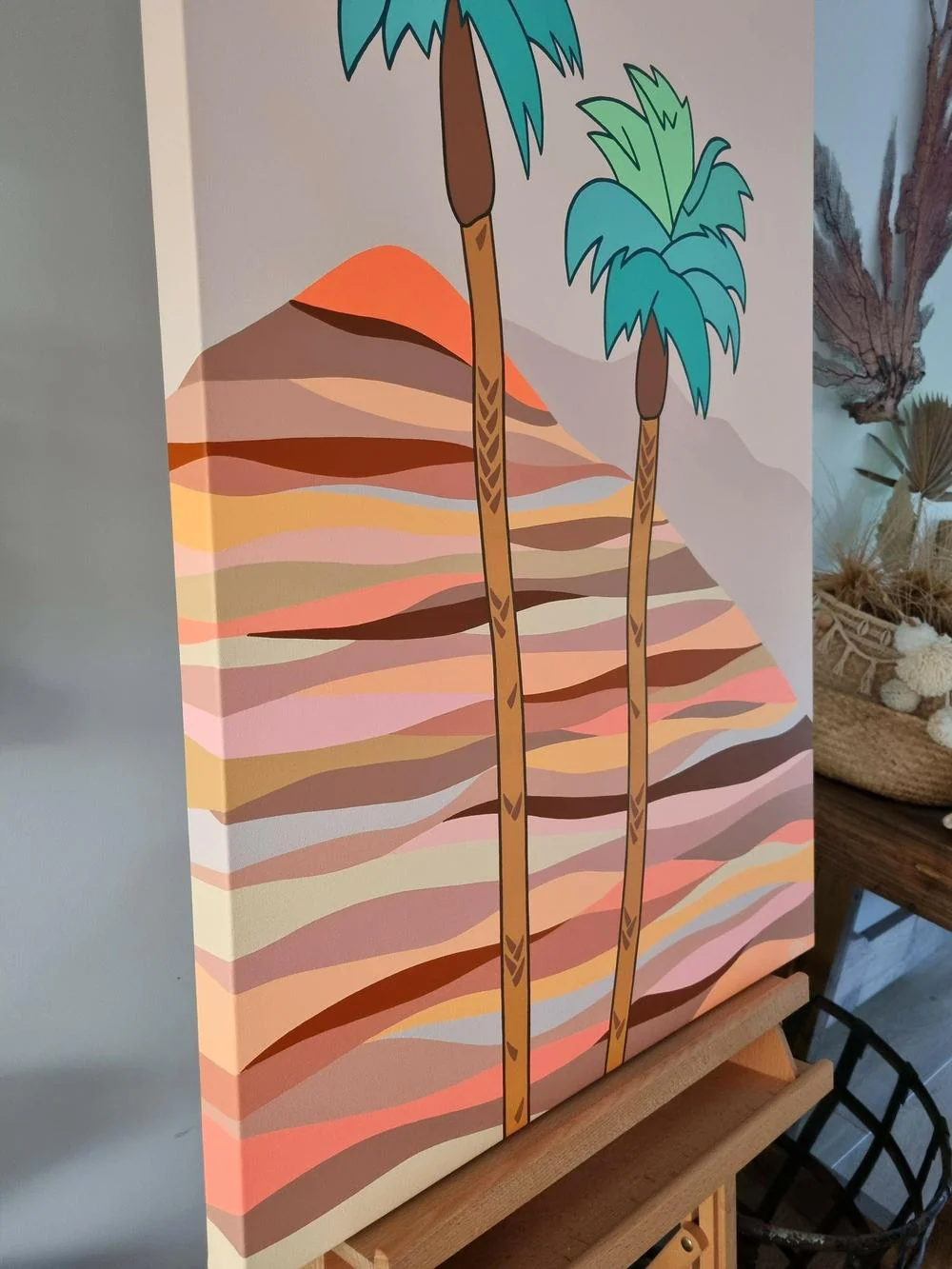 Palm Springs #7, Original Hand-Painted Canvas By Michelle Jirsensky - Image 5