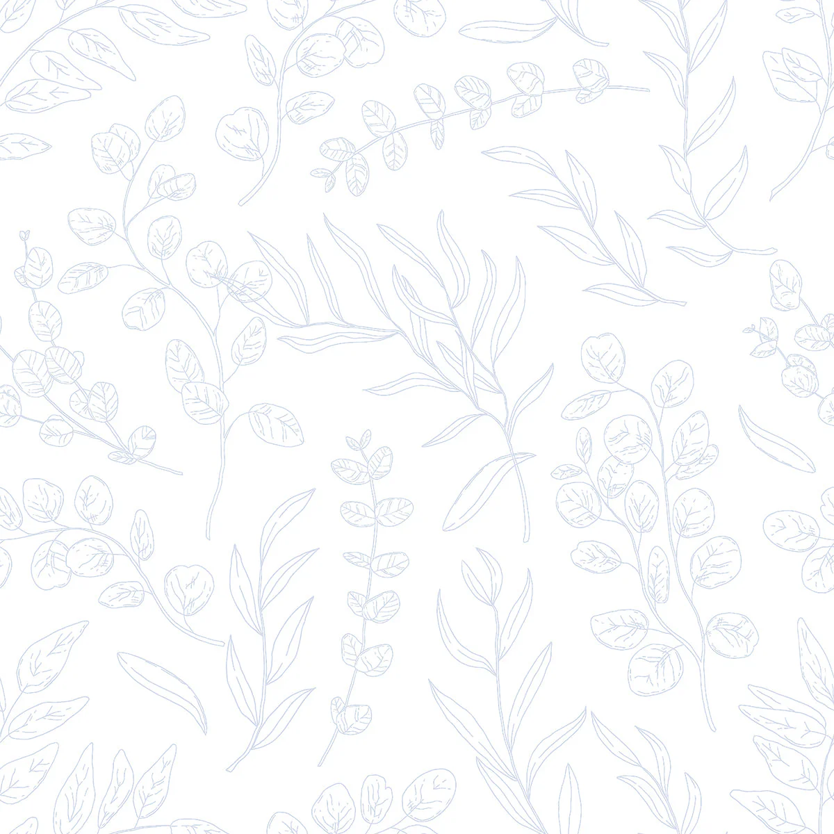 Pastel Blue Botanical