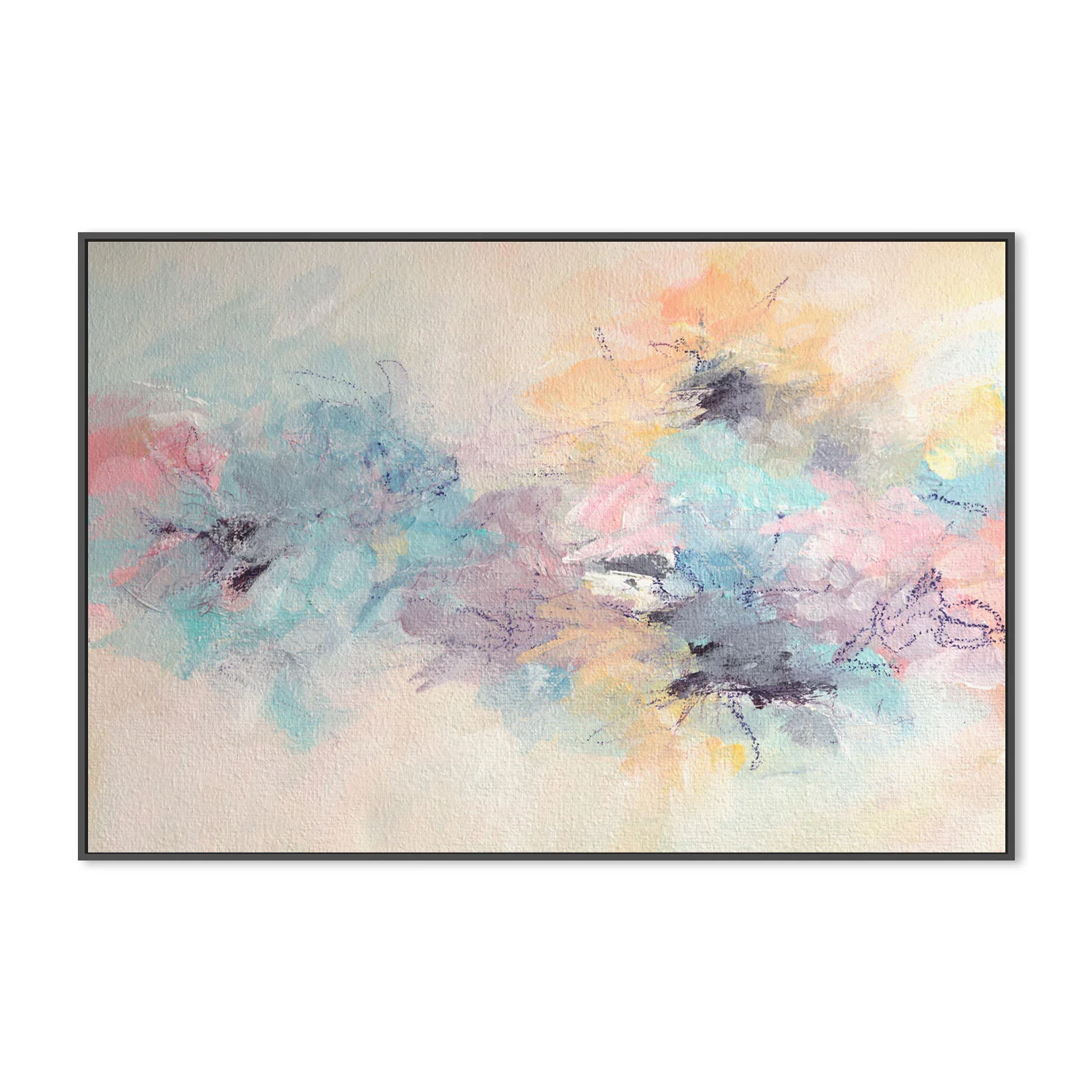 Pastel Confetti, Style B , Hand-Painted Canvas - Image 3