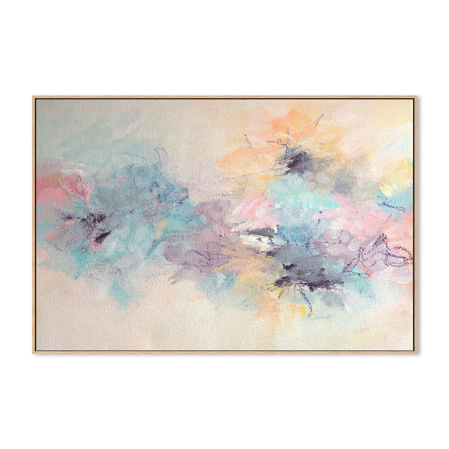 Pastel Confetti, Style B , Hand-Painted Canvas - Image 4