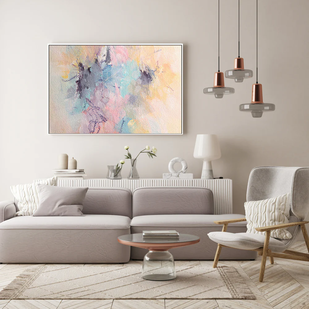 Pastel Confetti, Style C , Hand-Painted Canvas - Image 2
