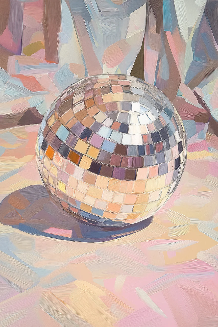 Pastel Disco Ball Prints