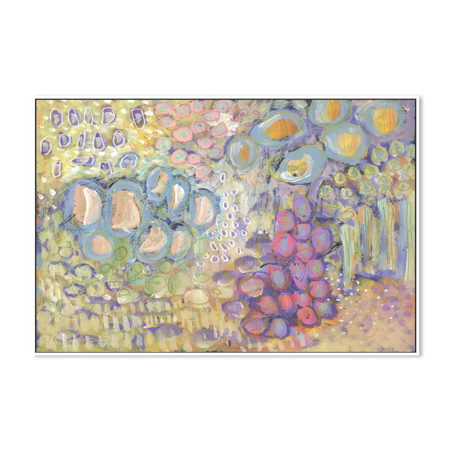 Pastel Garden , Hand-Painted Canvas - Image 5