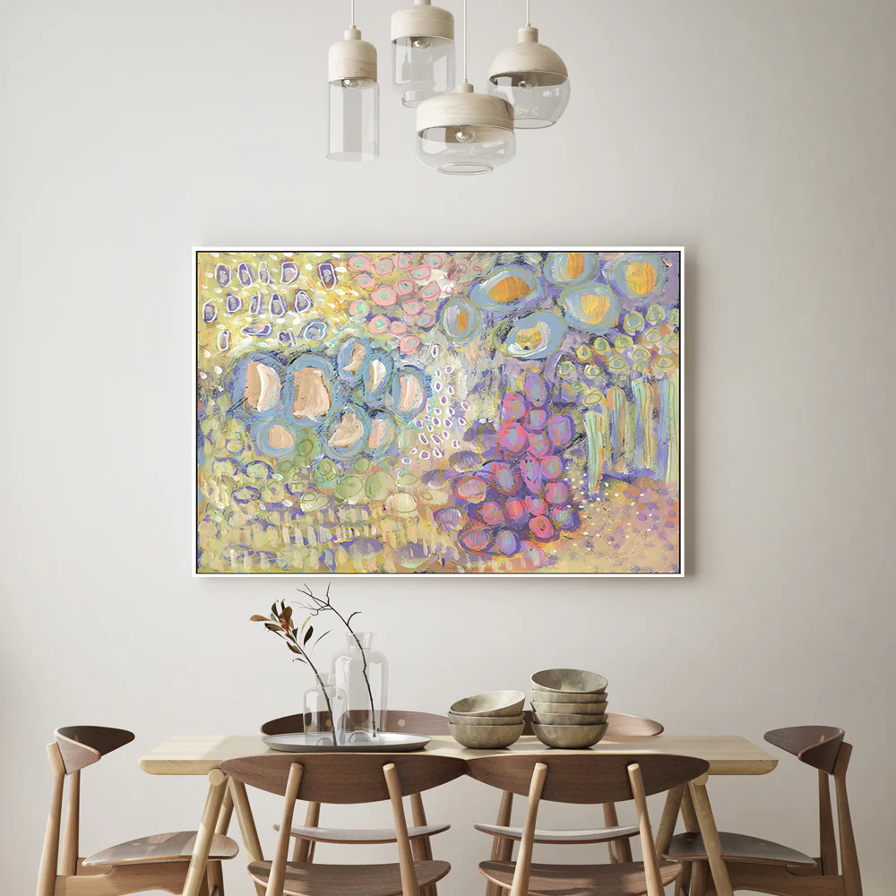 Pastel Garden , Hand-Painted Canvas - Image 7