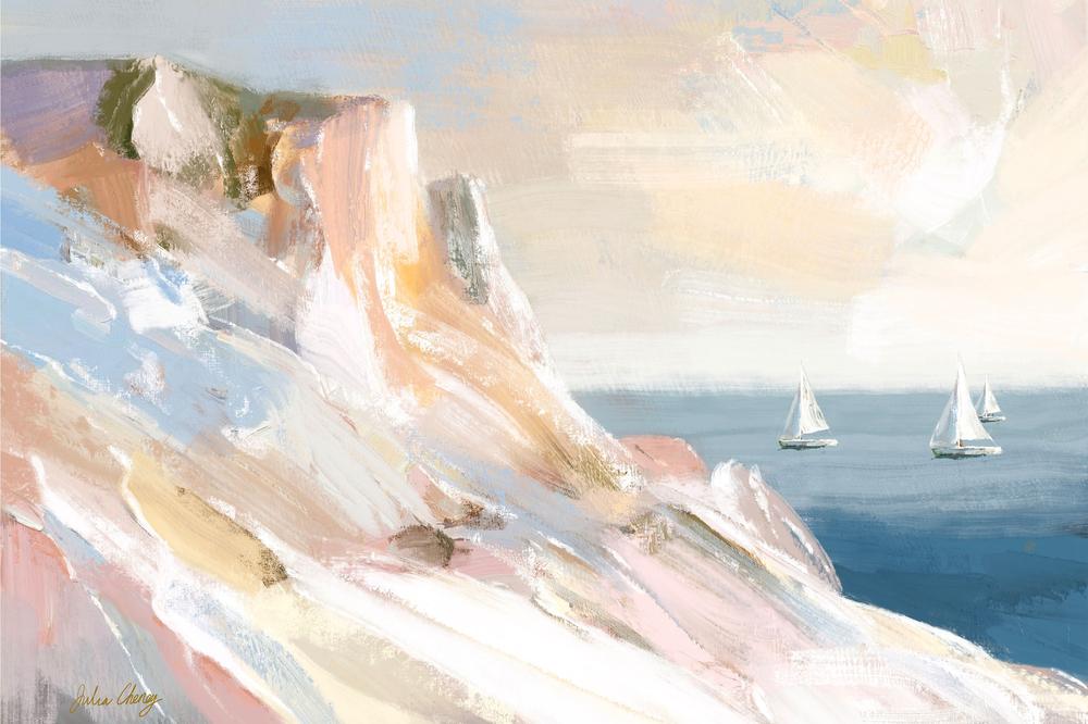 Peaceful Coastal Sailboats