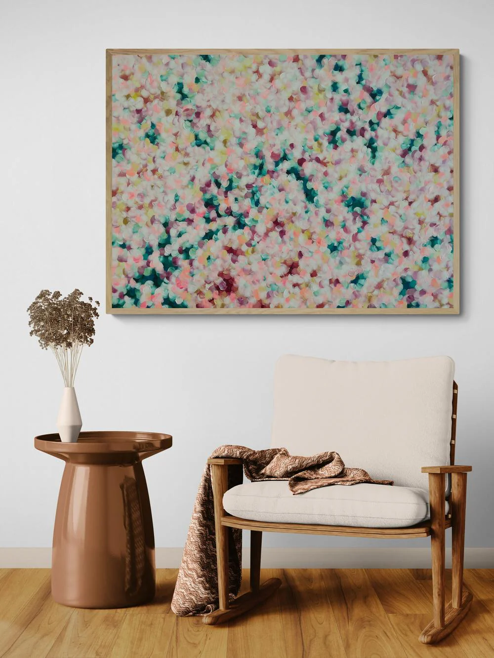Peach and Cherry Blossoms , Original Artwork - Image 5