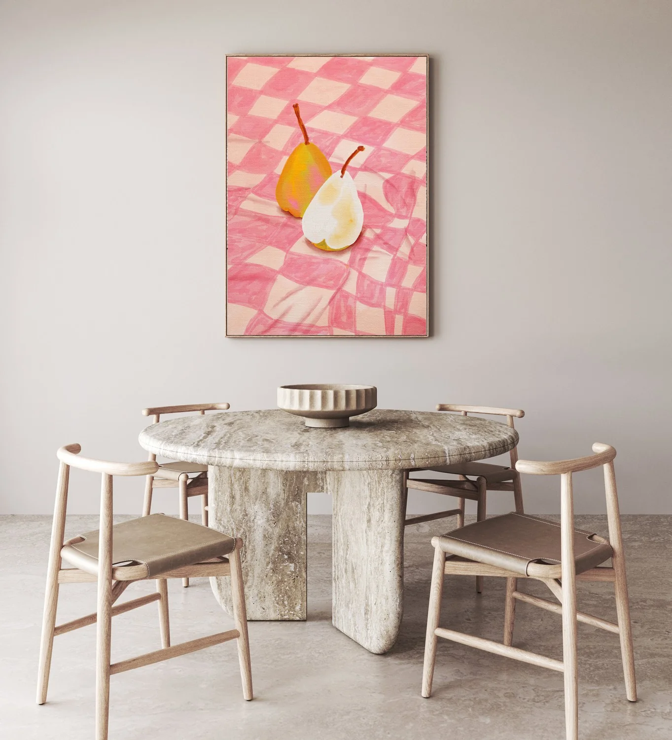 Pear On Checkerboard - Image 2