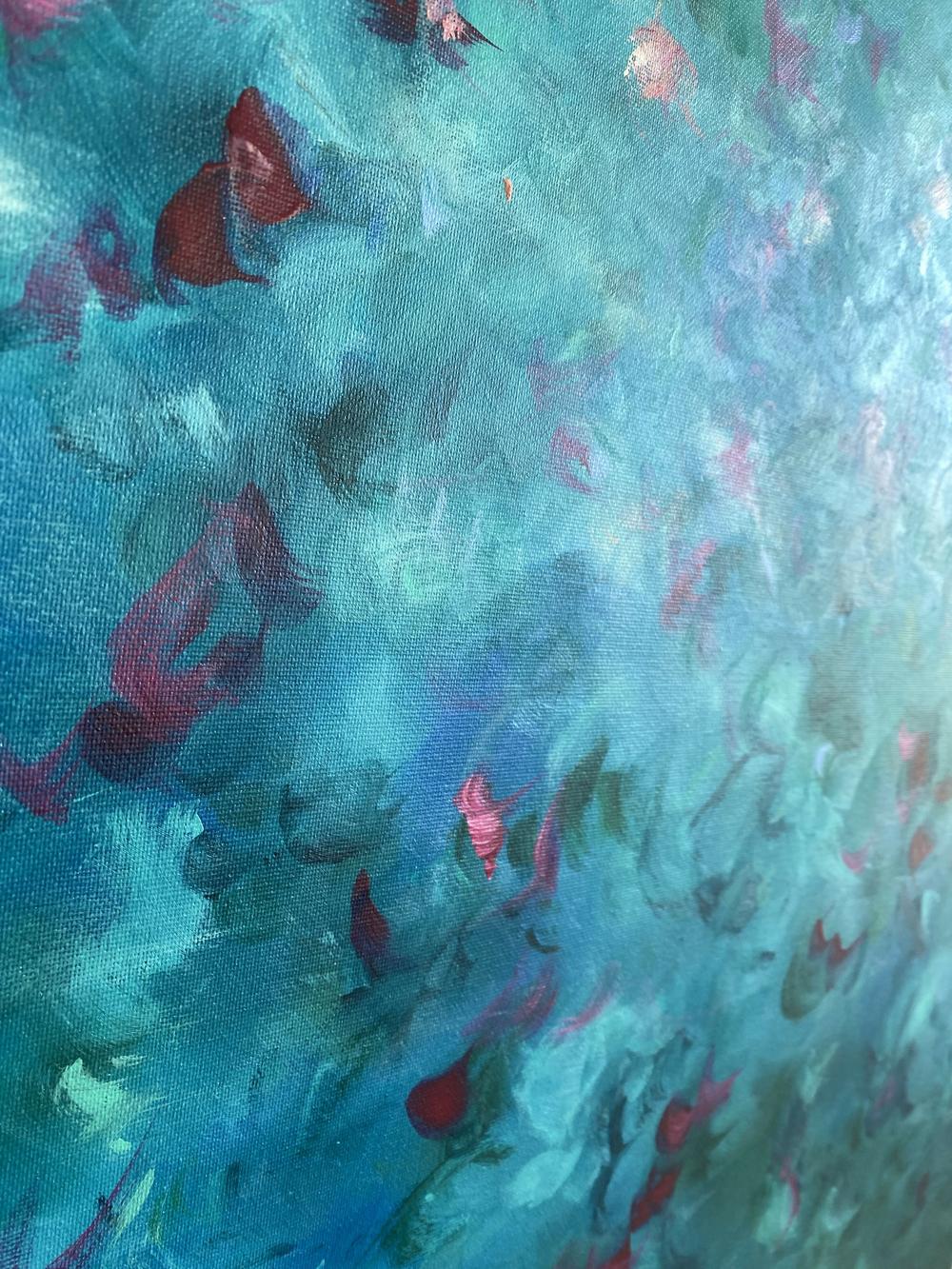 Petal Tide, Original Hand-Painted Canvas By Katherine Spiller - Image 5