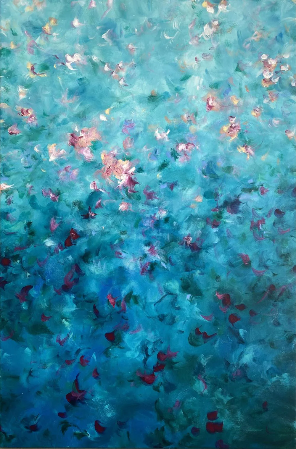 Petal Tide, Original Hand-Painted Canvas By Katherine Spiller - Image 6