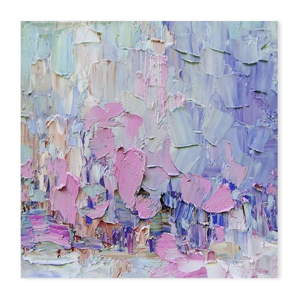 Pink and Purple Kisses , Hand-painted Canvas - Image 5
