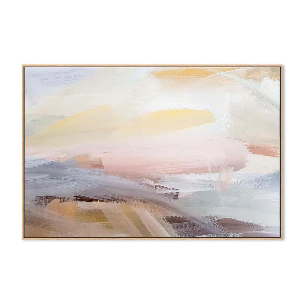Pink And Yellow Brush Strokes, Abstract Art, Hand-Painted Canvas - Image 6