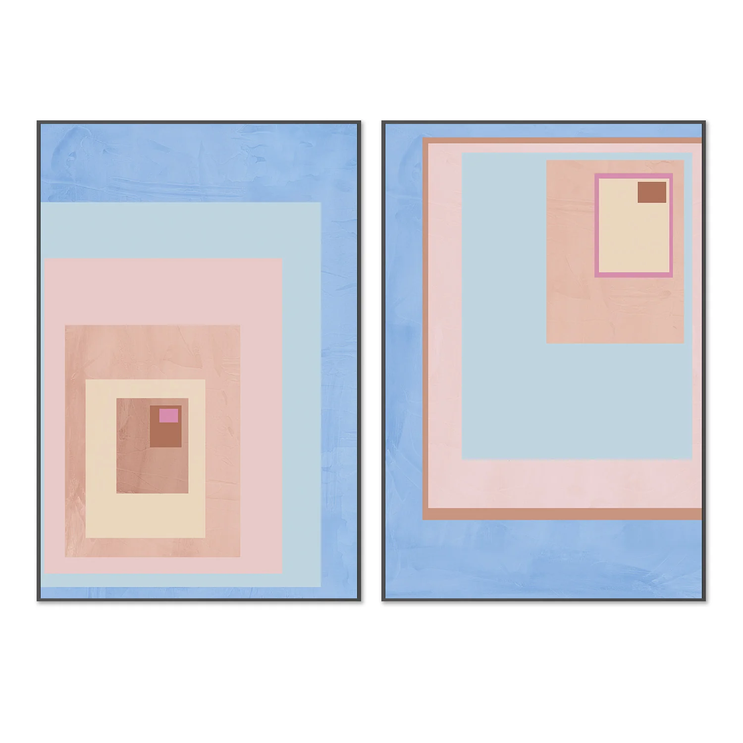 Pink Block Colour, Style A & B, Set Of 2 - Image 3