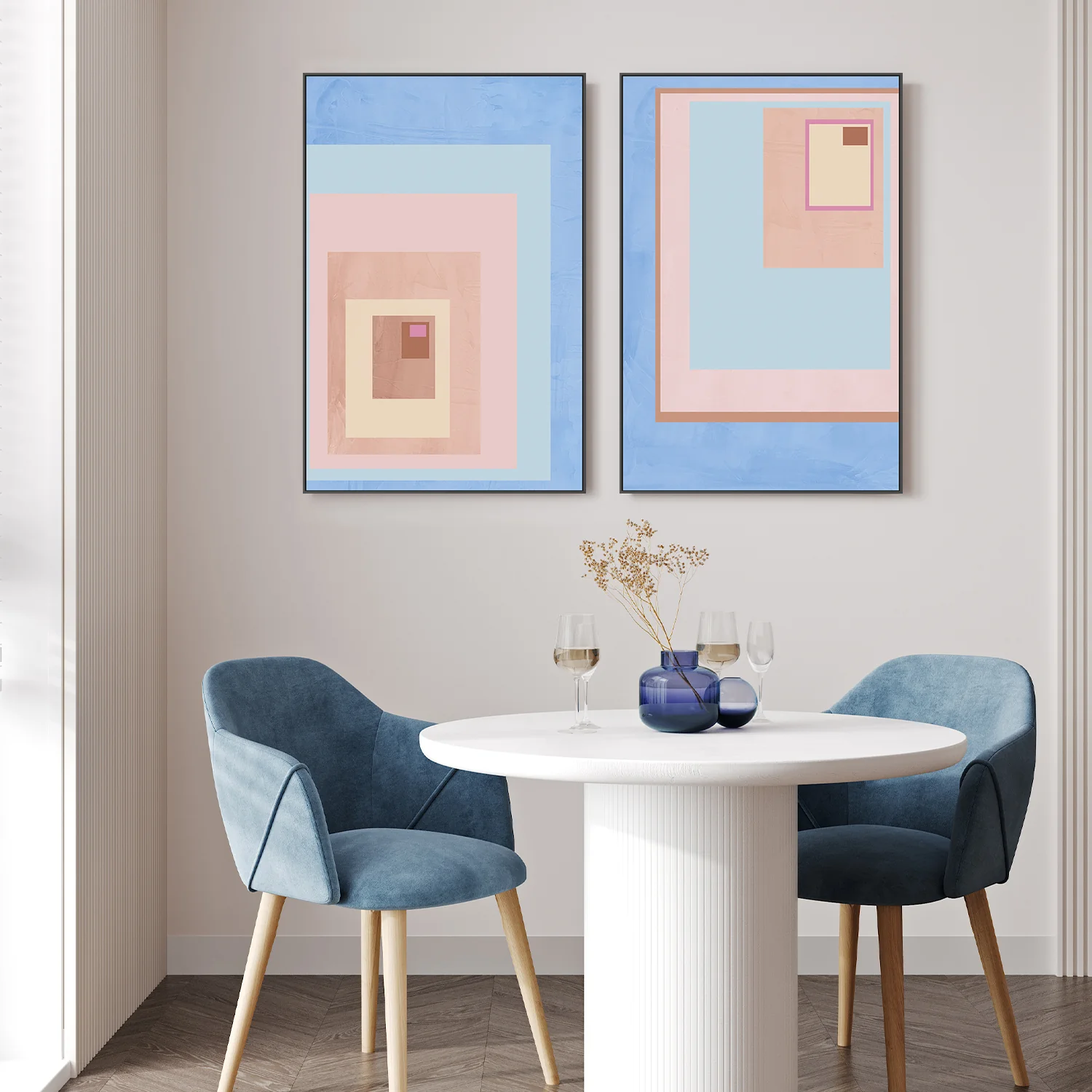 Pink Block Colour, Style A & B, Set Of 2 - Image 7