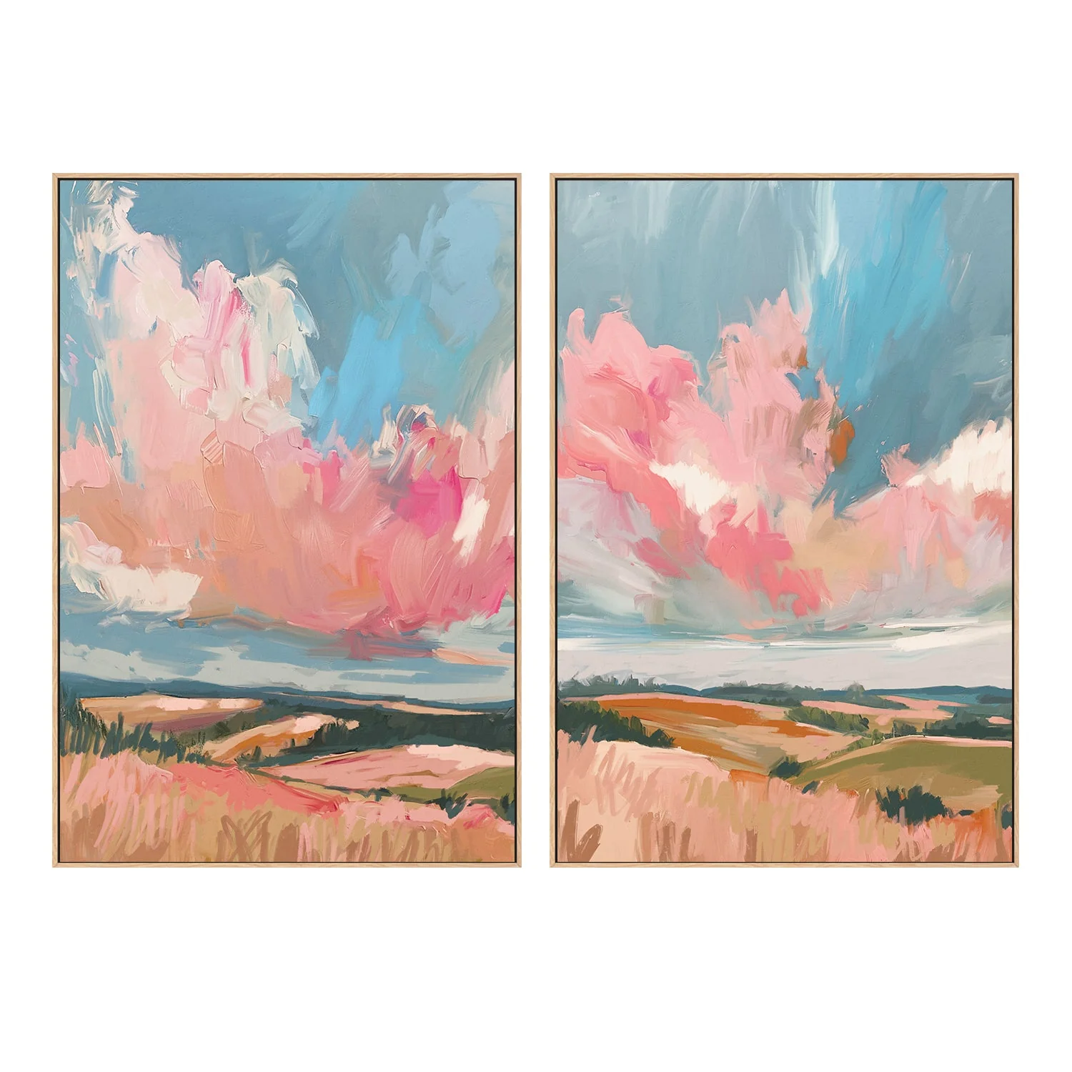 Pink Clouds, Style C & D, Set Of 2 - Image 4
