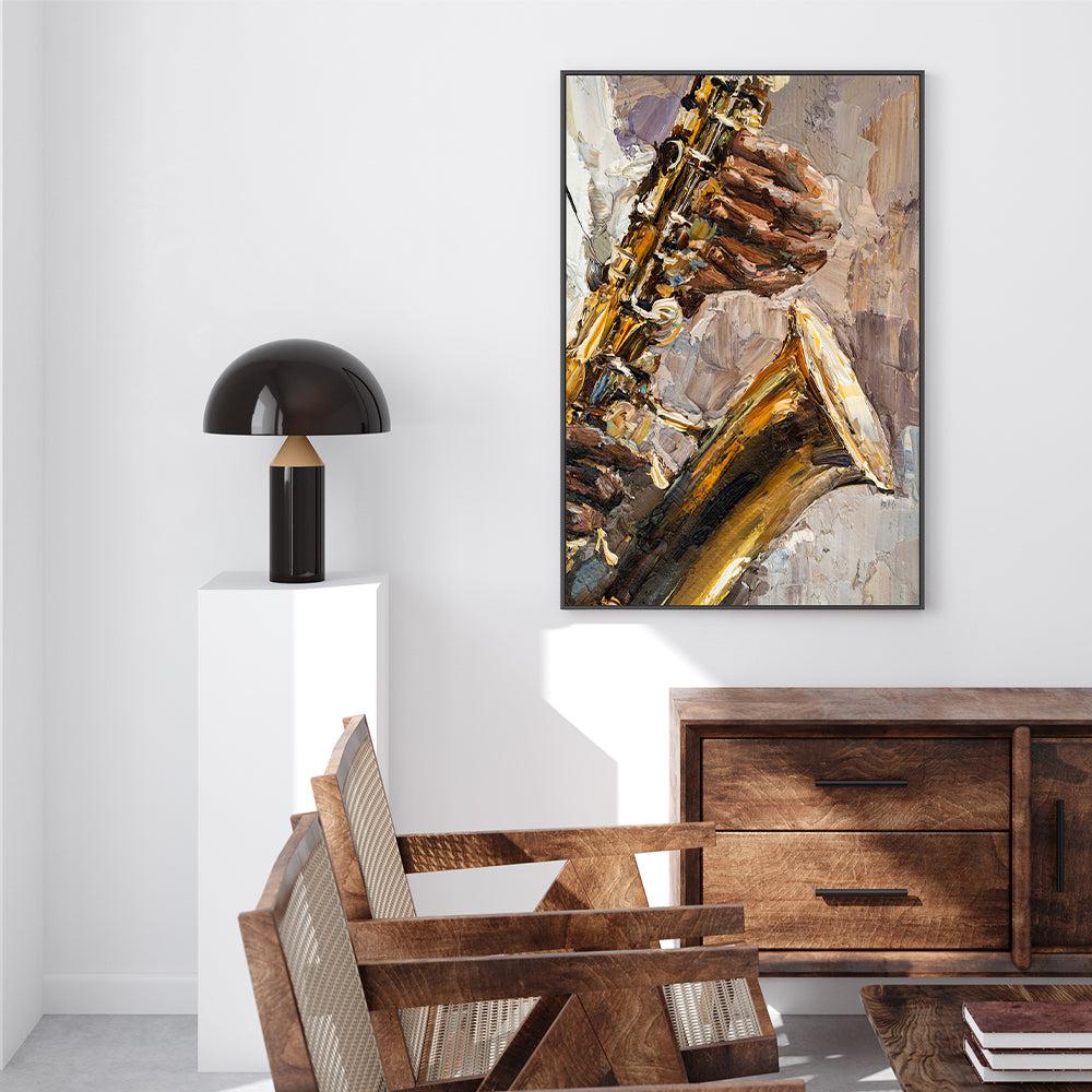 Play That Sax , Hand-painted Canvas - Image 2