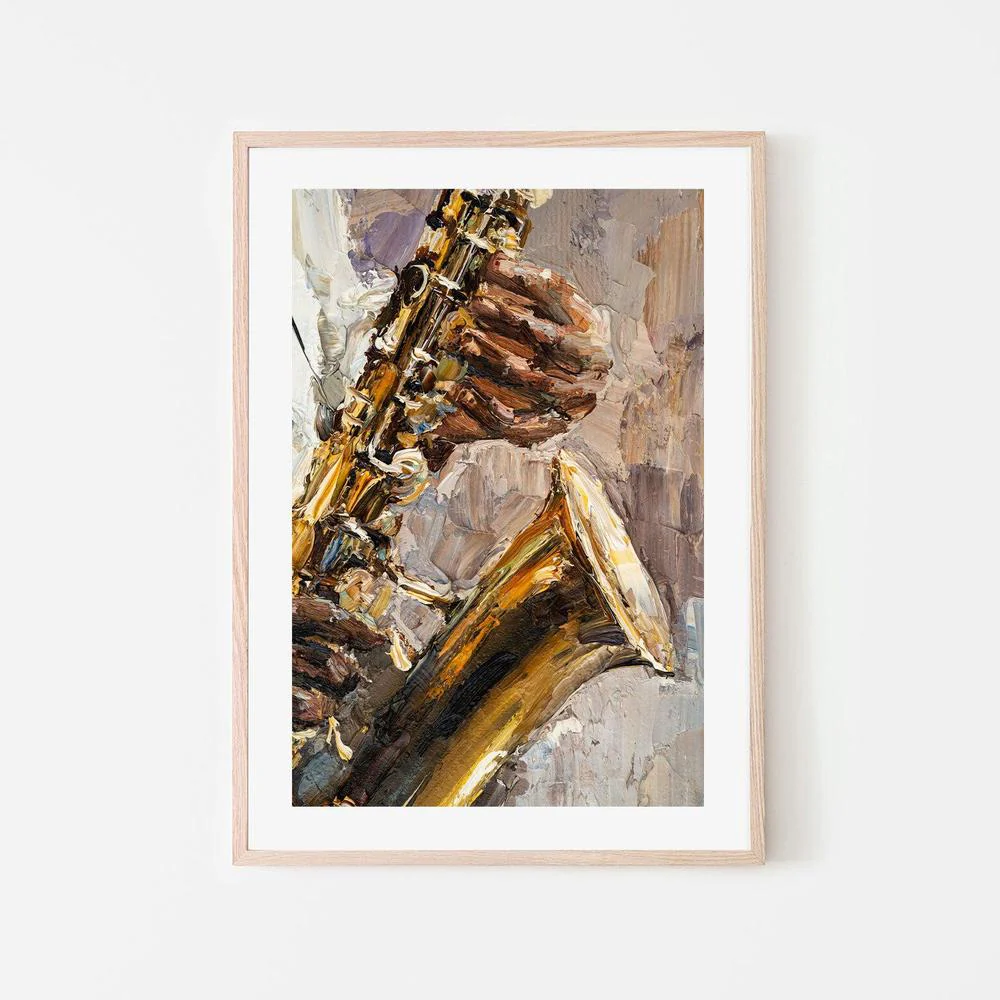Play That Sax , Hand-painted Canvas - Image 6