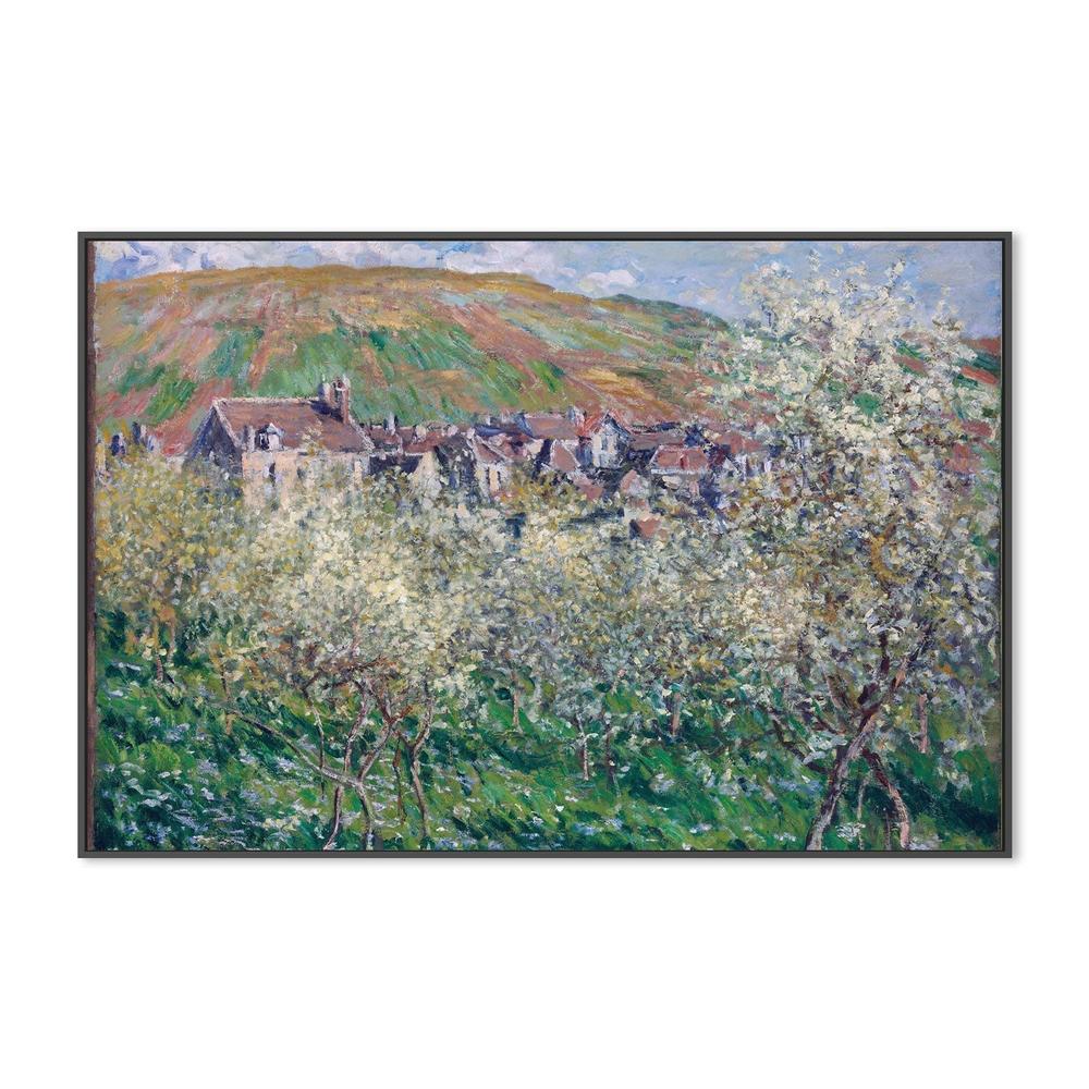 Plum Trees in Blossom at Vetheuil 1879 , By Monet - Image 3