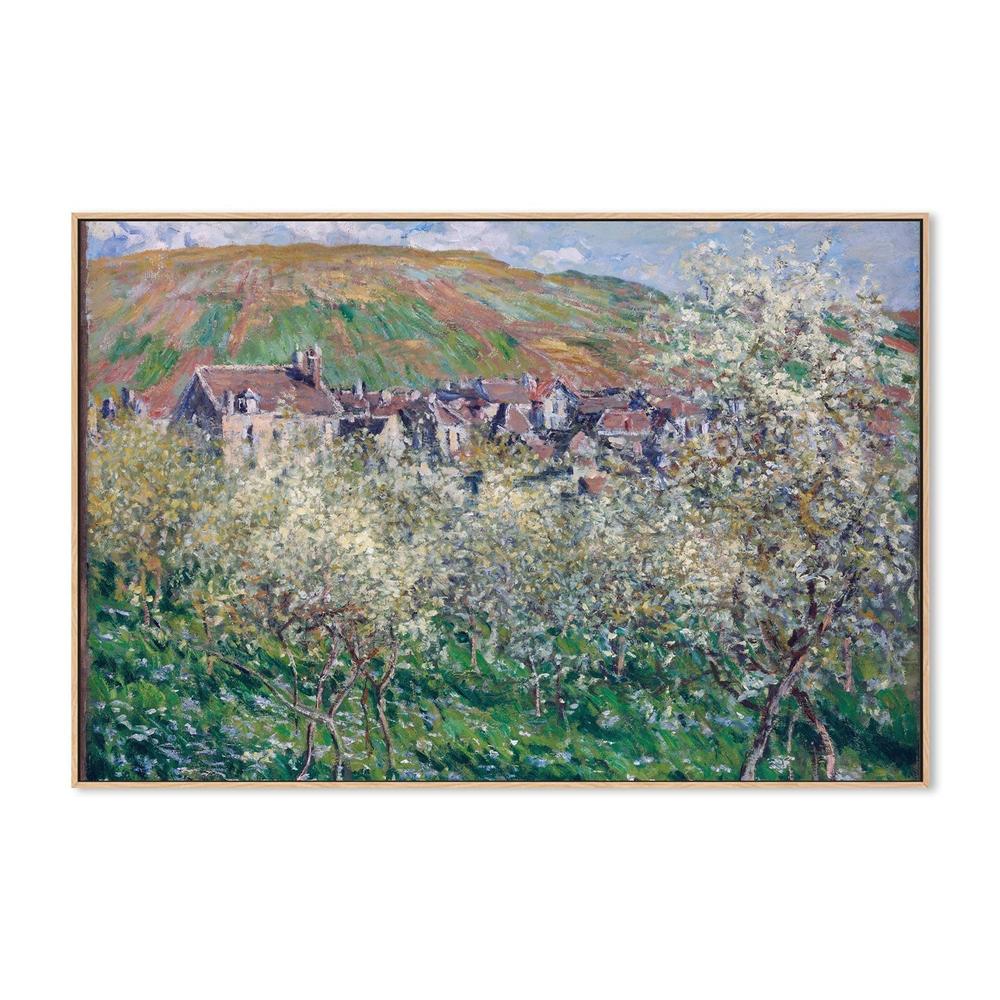 Plum Trees in Blossom at Vetheuil 1879 , By Monet - Image 4