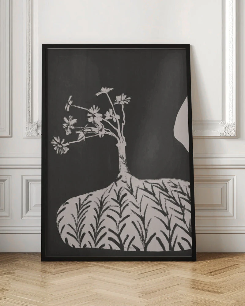 Plump Vase With Slender Flowers - Image 10