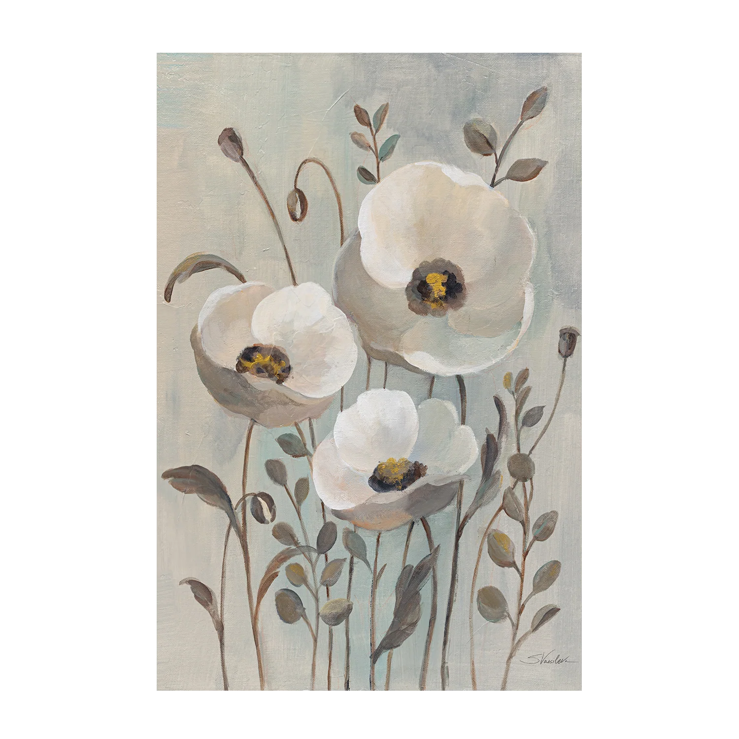 Poppies in Blue, Style A & B, Set Of 2 - Image 9
