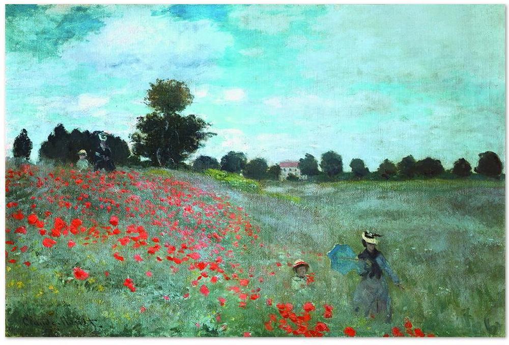 Poppy Field Near Argenteuil, By Monet