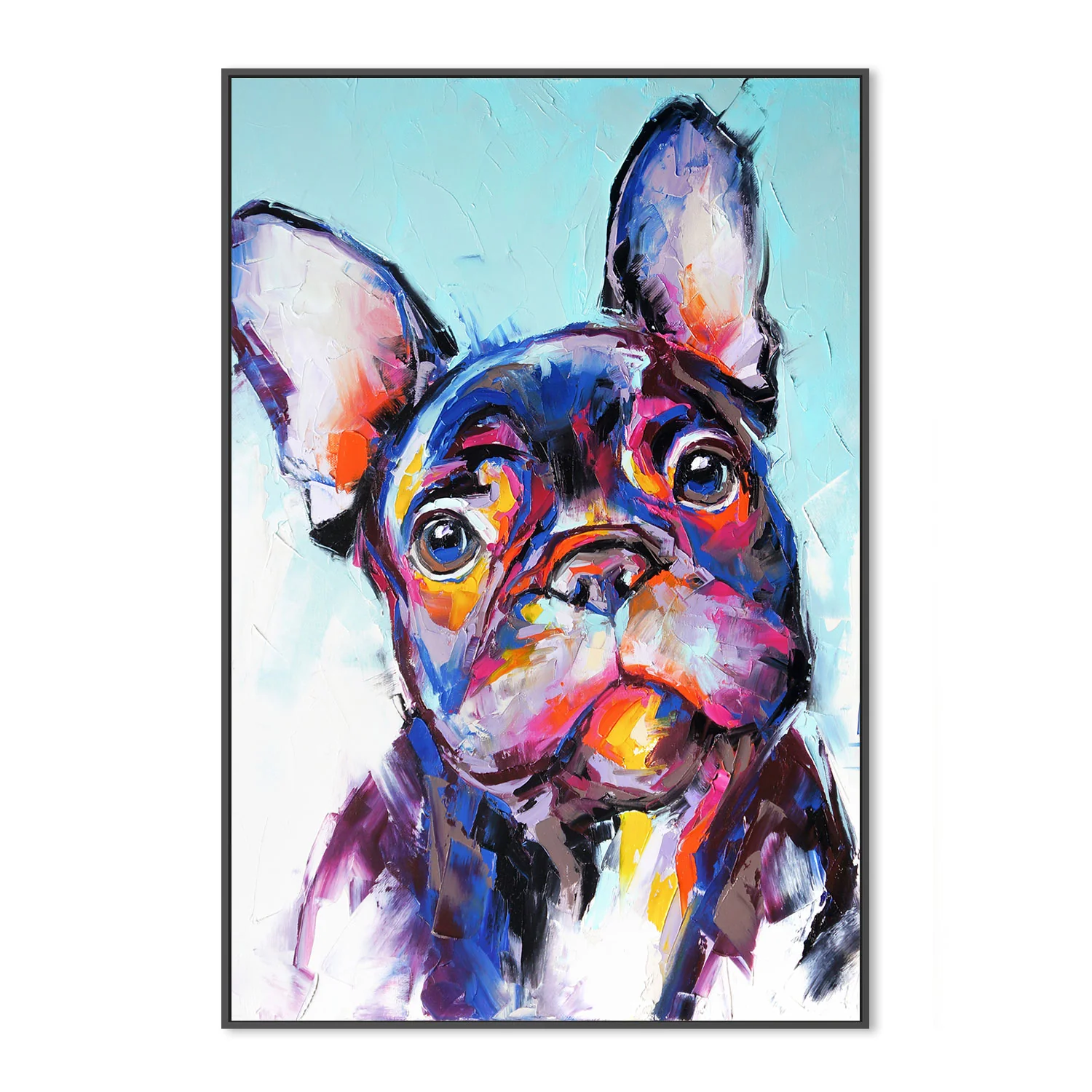 Purple Puppy Love , Hand-painted Canvas - Image 3