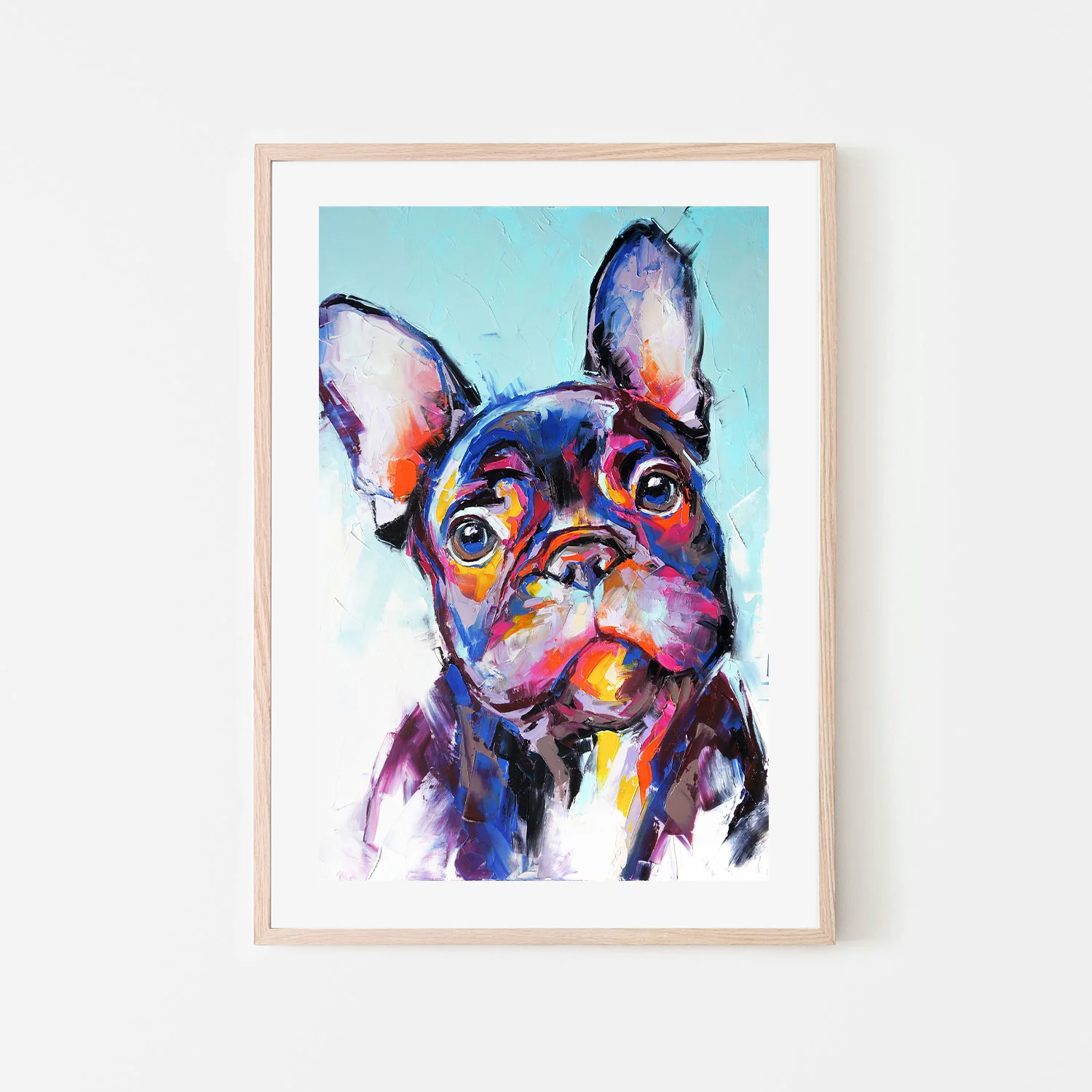 Purple Puppy Love , Hand-painted Canvas - Image 6