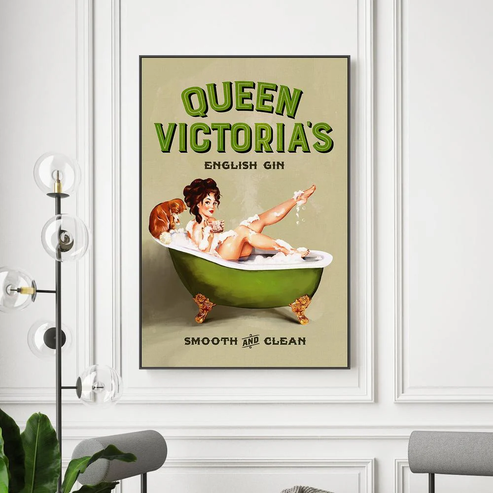 Queen Victoria English Gin Bath Pinup Girl - Image 2
