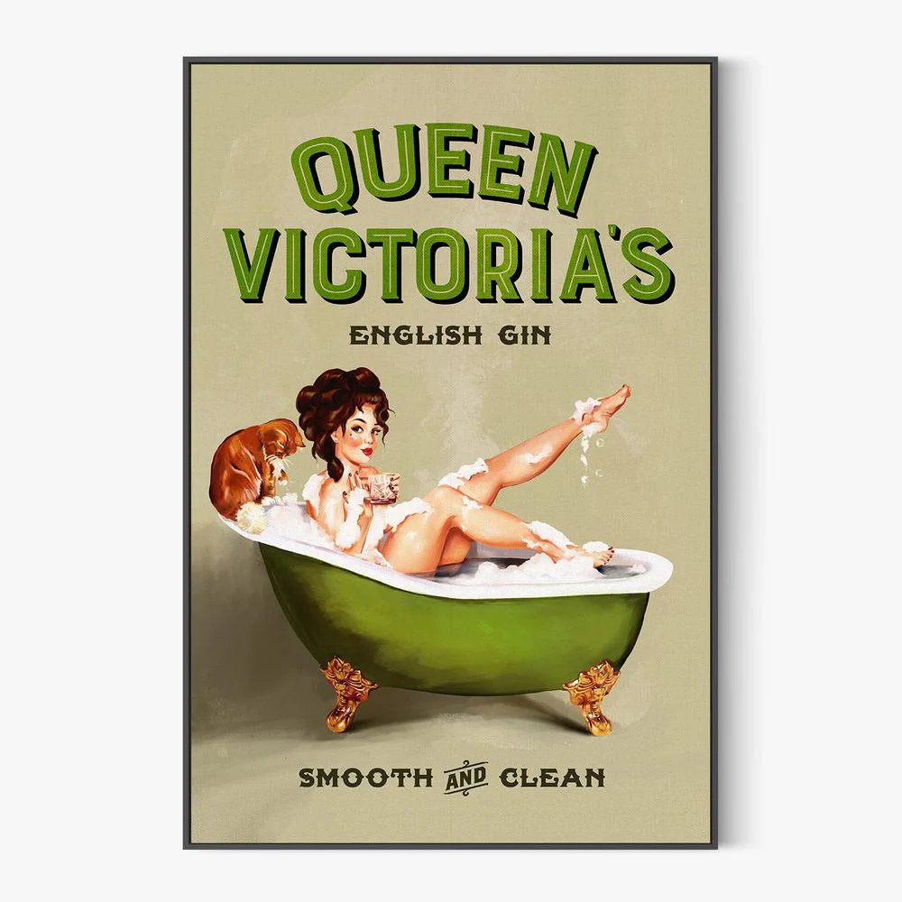 Queen Victoria English Gin Bath Pinup Girl - Image 3