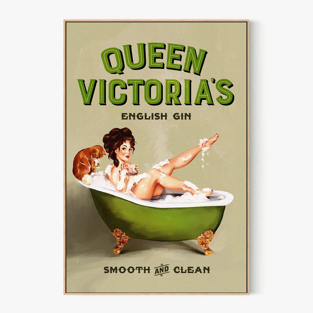 Queen Victoria English Gin Bath Pinup Girl - Image 4