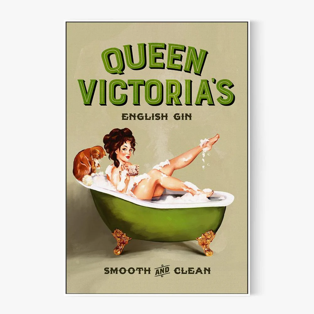 Queen Victoria English Gin Bath Pinup Girl - Image 5