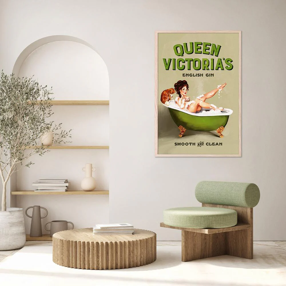 Queen Victoria English Gin Bath Pinup Girl - Image 8