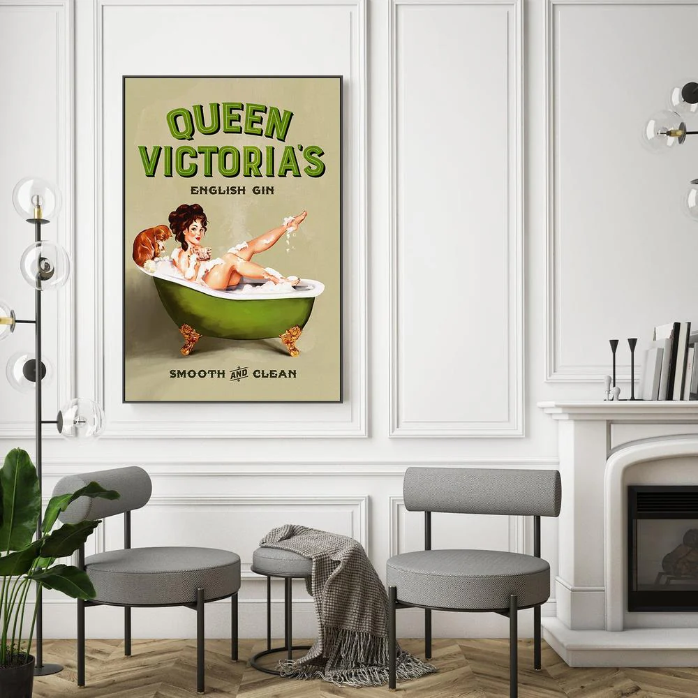 Queen Victoria English Gin Bath Pinup Girl - Image 9