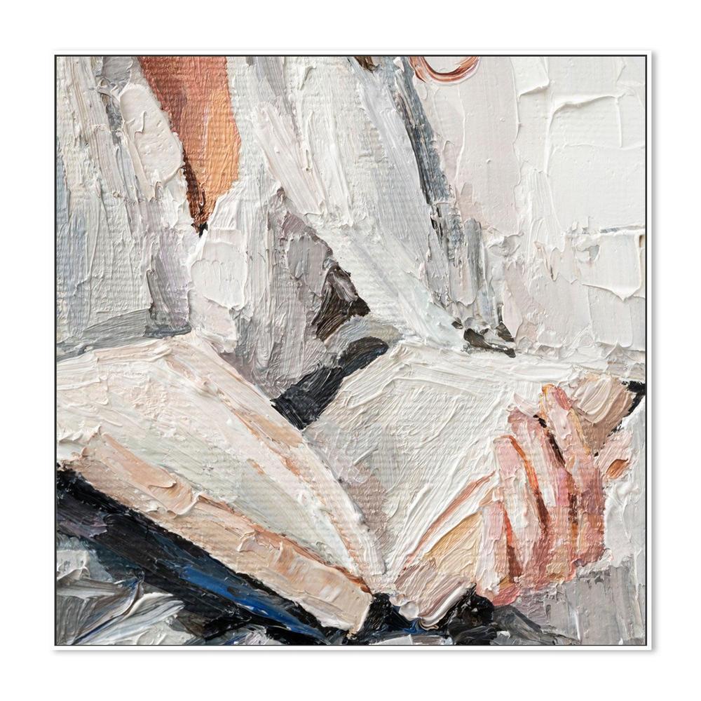 Quietly Reading, Style A , Hand-painted Canvas - Image 5