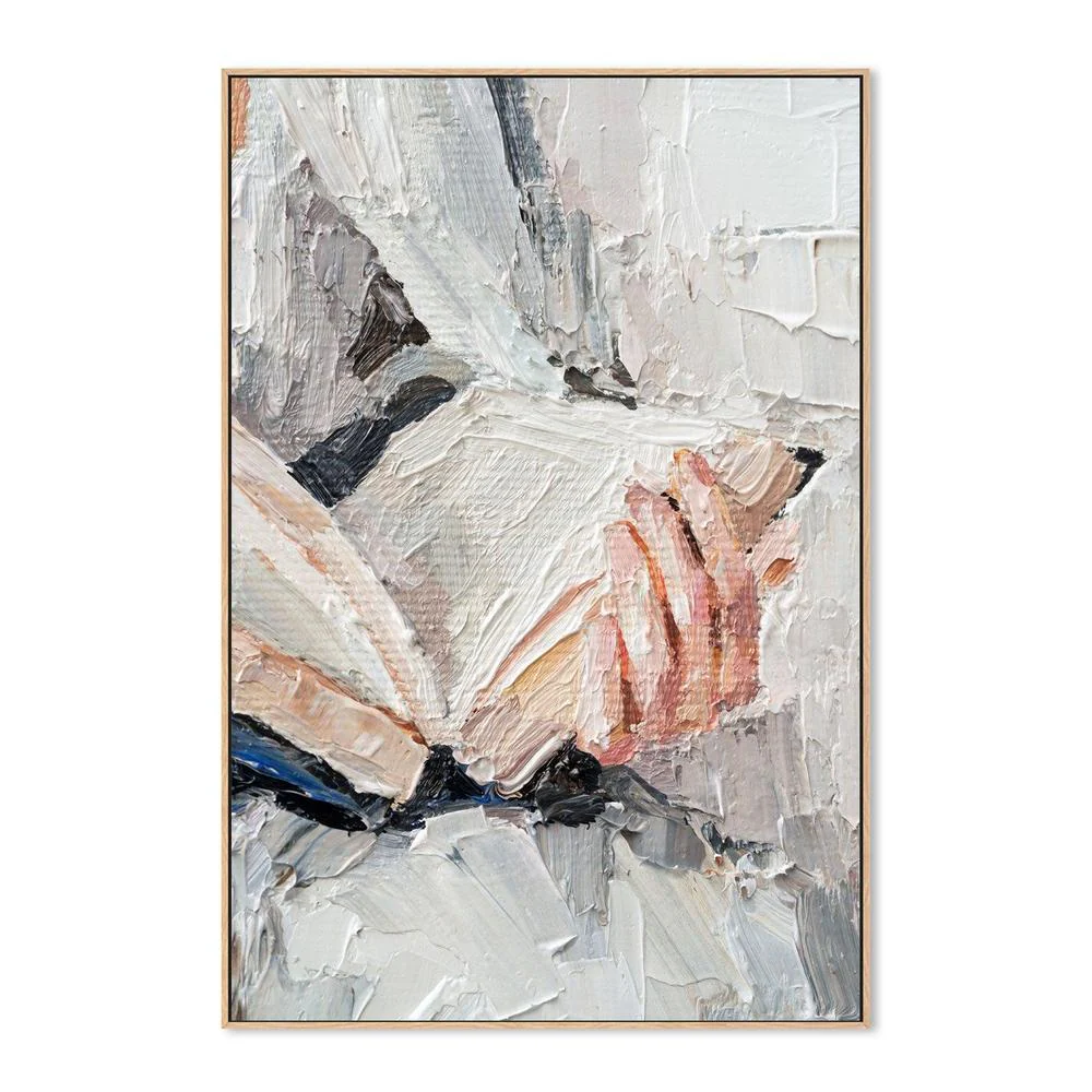 Quietly Reading, Style B , Hand-painted Canvas - Image 4