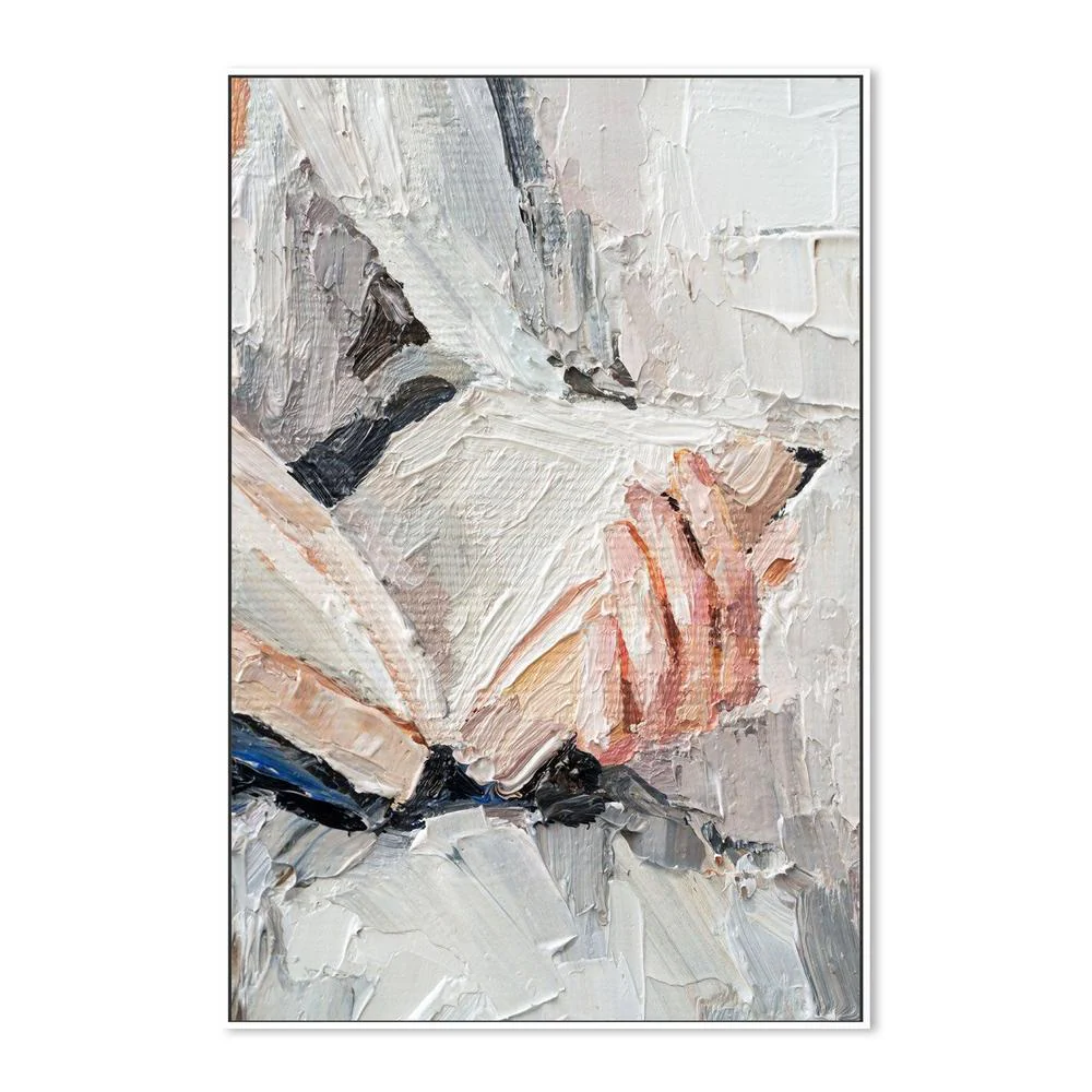 Quietly Reading, Style B , Hand-painted Canvas - Image 5