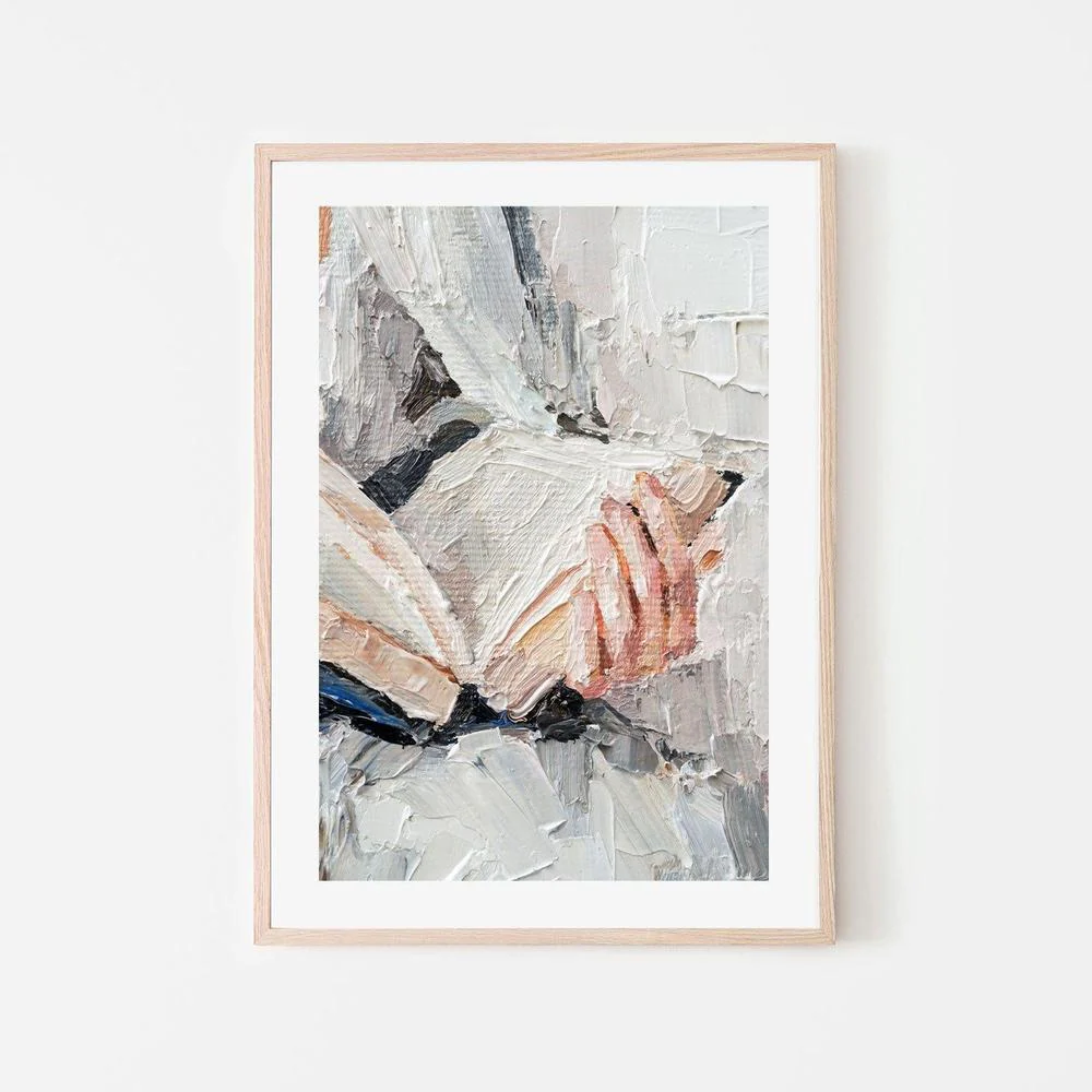 Quietly Reading, Style B , Hand-painted Canvas - Image 6