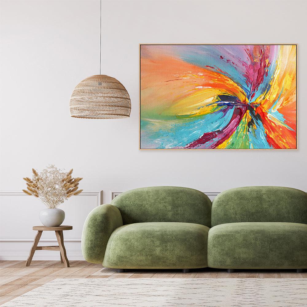 Rainbow Swirl , Hand-painted Canvas - Image 2