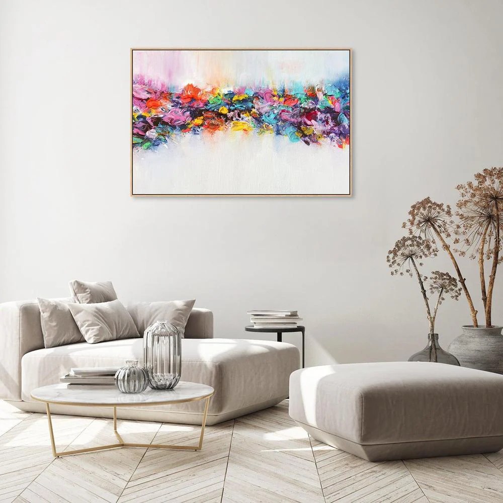 Rainbow Symphony , Hand-painted Canvas - Image 6