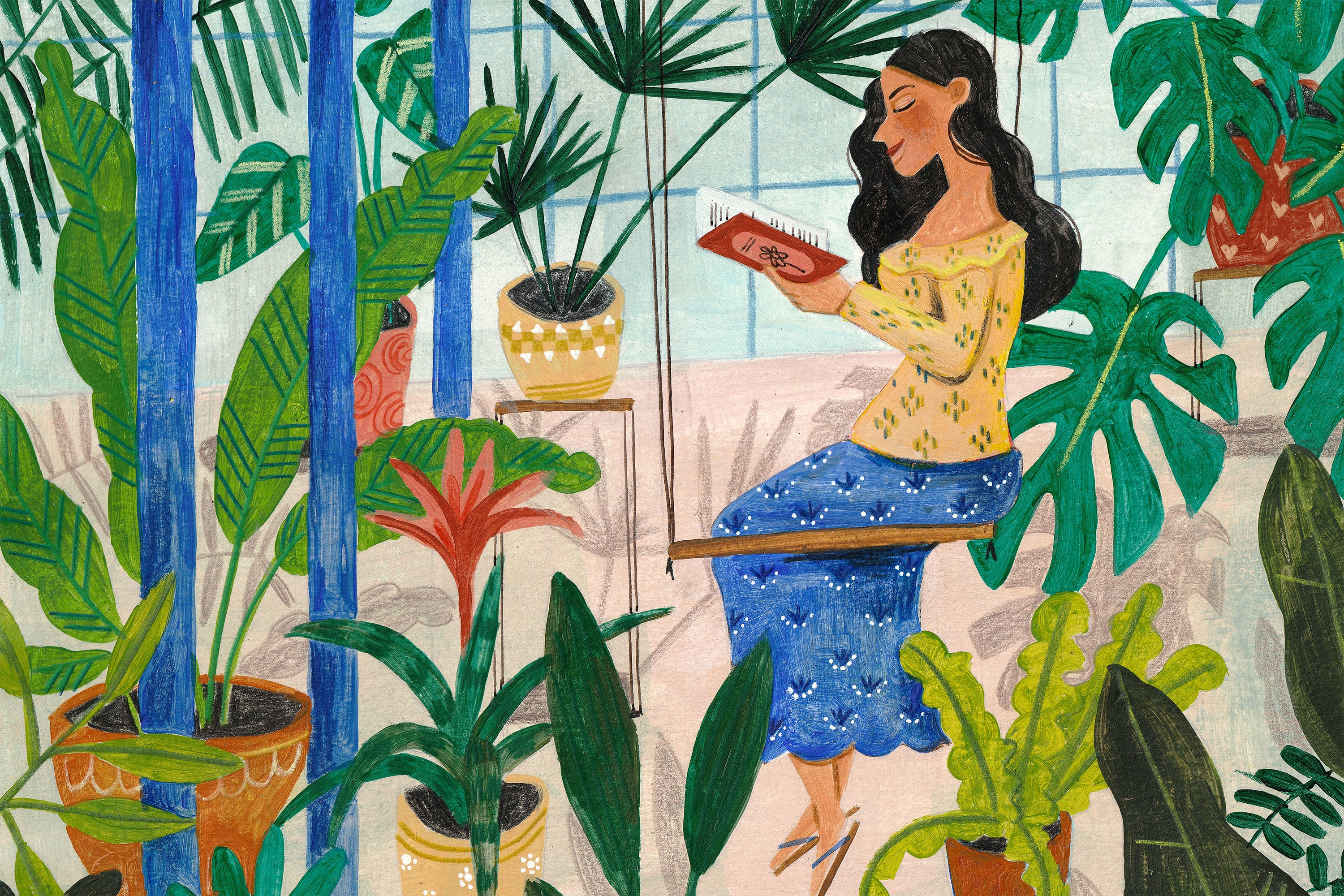 Reading in the Tropical Greenhouse