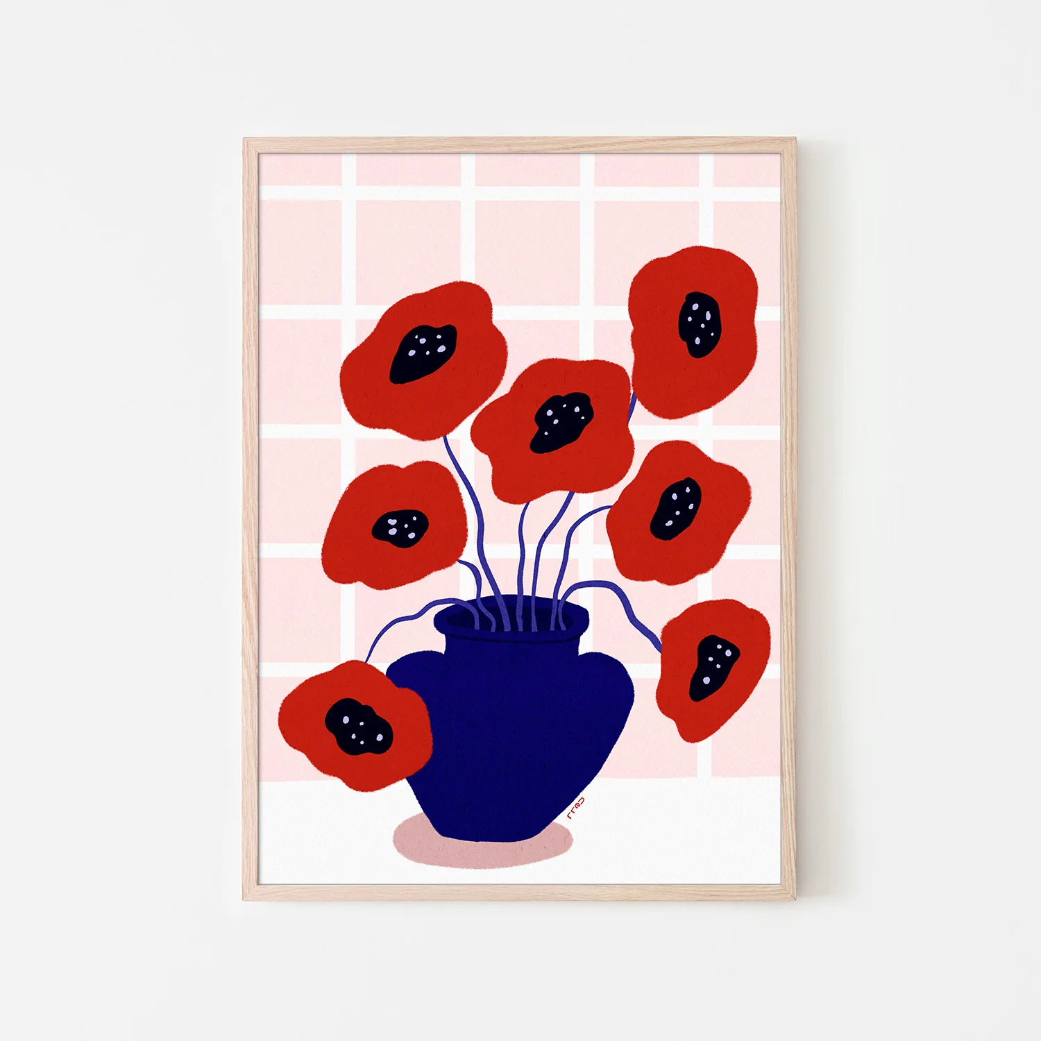 Red Poppies In a Vase Illustration - Image 6